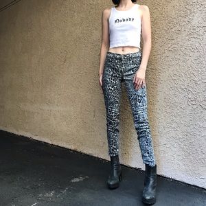 High Waisted Leopard print J Brand Skinny Jeans